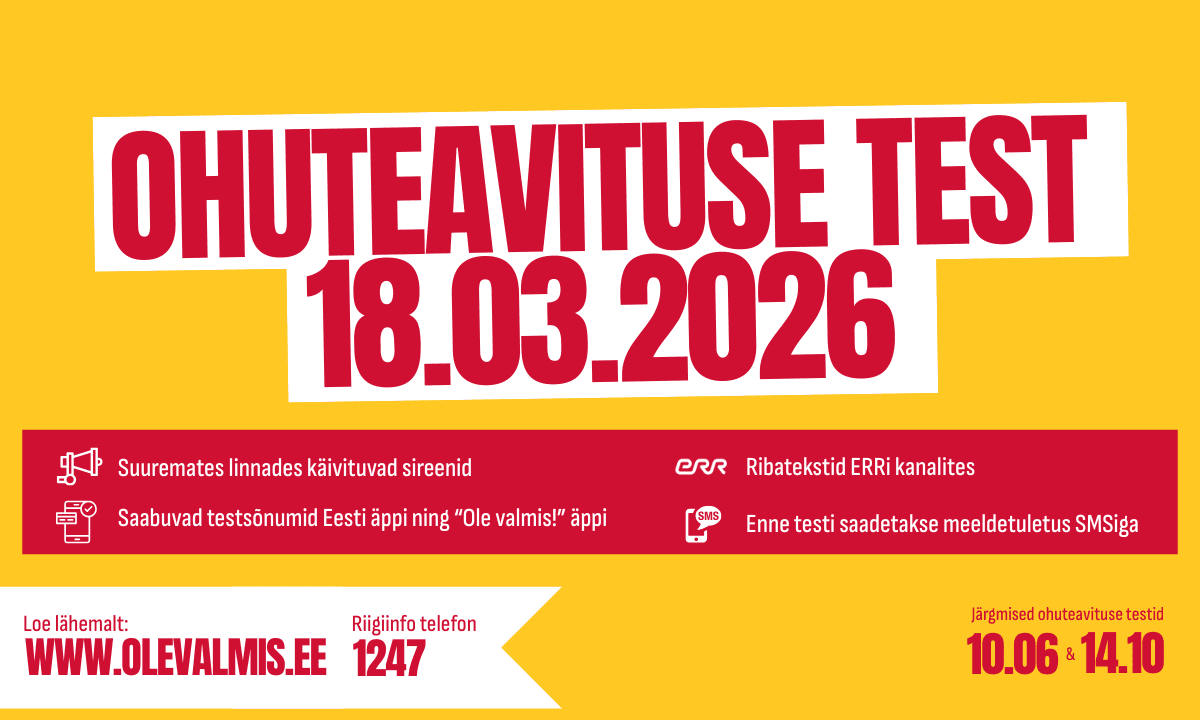 Ohuteavituse banner koduleht